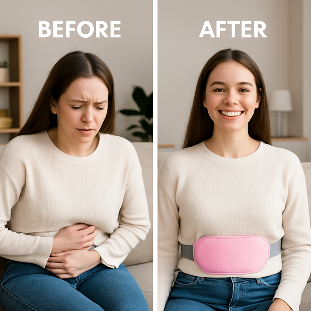 Cinturon calefactado para dolores menstruales y cólicos