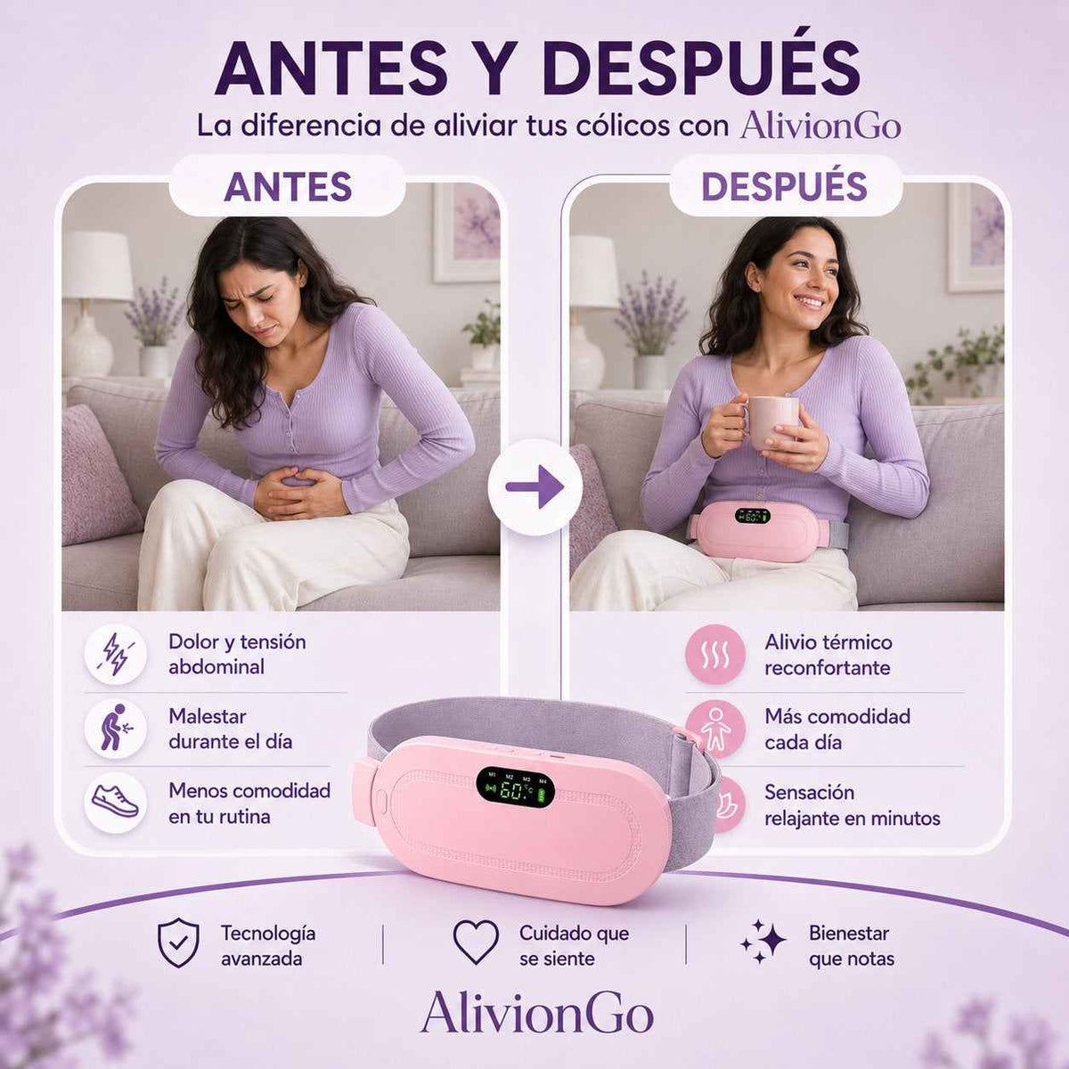 ALIVIONGO™ · CINTURÓN TÉRMICO PORTÁTIL